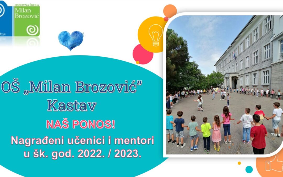 Naš ponos: Nagrađeni učenici i mentori u šk. god. 2022./2023.