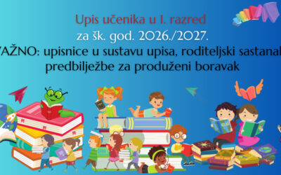 Obavijest za roditelje – upisi u 1. razred