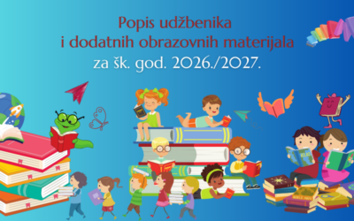 Popis udžbenika i dodatnih obrazovnih materijala za šk. god. 2026./2027.