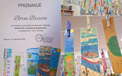 Nagrada Borni Briziću, učeniku 3.b razreda, za Natječaj “Stranicnik s narodnom poslovicom”